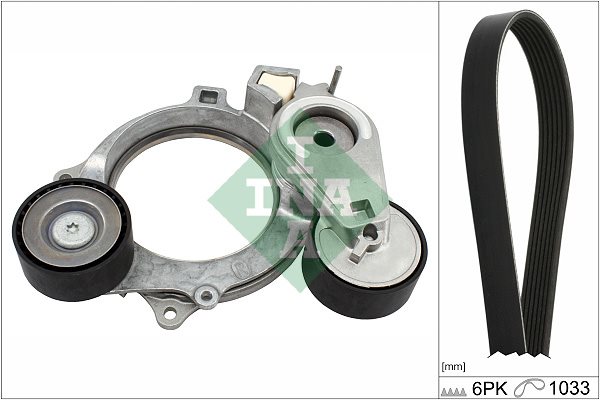 Zestaw paska wieloklinowego do Audi, 529 0572 10, INA w ofercie sklepu e-autoparts.pl 